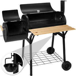 BBQ Made Of Powder-Coated Metal - Black by tectake