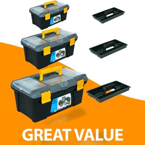 3 Piece Tool Box Set - Black