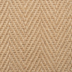 Natural Beige Cotton Border Jute Area Rug - Brown / 240 x 70cm by The Rug House