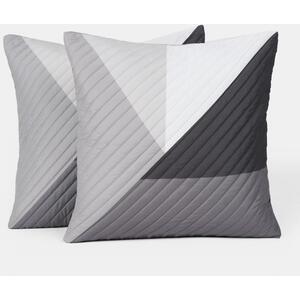 Pack of Ralph Geo Pinsonic Cushion Covers - Grey / 4 by OHS