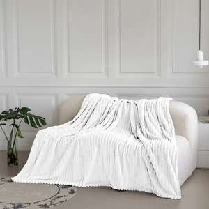 Snug Soft Chunky Ribbed Cord Plush Throw Blanket by Velosso