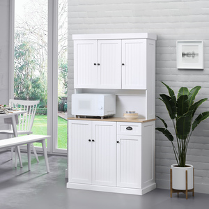 HOMCOM Kitchen Pantry Cabinet with Adjustable Shelves Drawer - White by HOMCOM