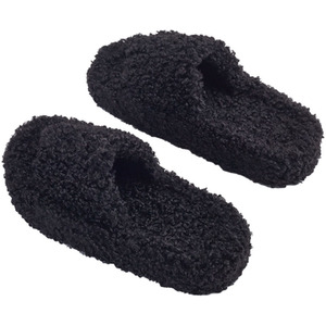 Soft Plush Open-Toe Cotton Slippers by Livingandhome
