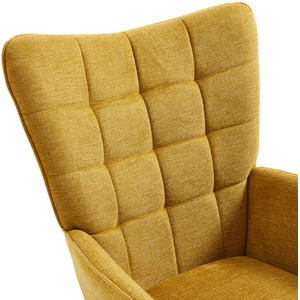 Upholstered Wingback Armchair with Footstool by Livingandhome