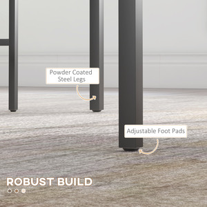 HOMCOM 4 Piece Dining Table and Chairs Set with 2 Chairs Bench by HOMCOM