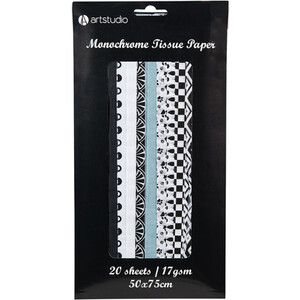 Art Studio Monochrome Tissue Paper by Art Studio