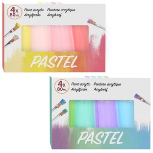4-Pack Pastel Colours Acrylic Paint Set - Multicolour by UMKY