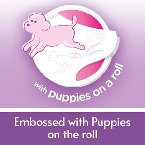 Andrex Gentle Clean Puppies on Roll 2 Ply Toilet Paper, 24, 48 or 72 Rolls - 48 Rolls / x48 by Andrex