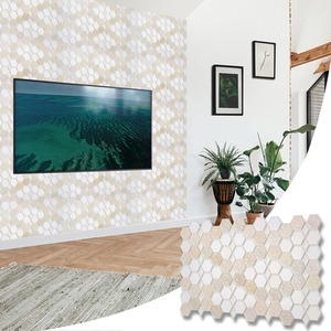 3D Wall Panels (96.6x64.5 cm) PVC Cladding Panel Honeycomb Hexagon by NOVECRAFTO