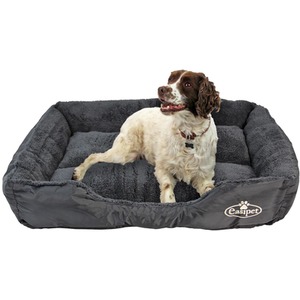 Faux Fur Dog Bed in BlackGrey XL - Black by Actiaspet