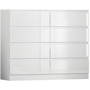 Gloss White Chest Of Drawers - White / 8 by FWStyle