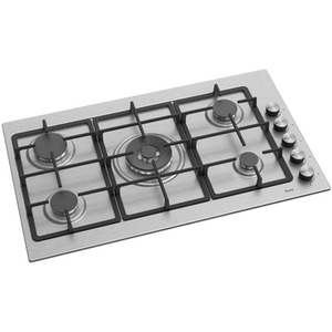 90cm Built-in Gas Hob - 5 Burners - Wok Burner - Stainless Steel by Ferre