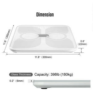 Digital Bluetooth Bathroom Weighing Scales Body Fat Smart Analyzer - White by Bucanim