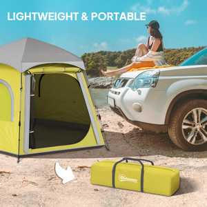 Outsunny Easy Setup Dome Camping Tent - Yellow by Outsunny