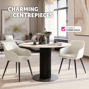 Dining Chair Scandi - Padded Boucle Cover, High Backrest by tectake