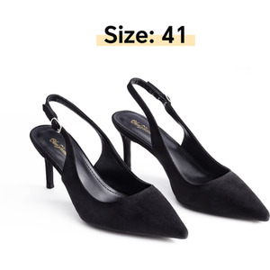 Suede Stiletto High Heels with Pointed Toe by komore