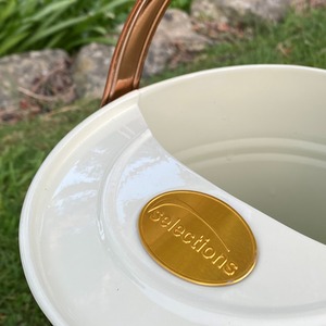 Metal and Copper Effect Watering Can - Cream by Selections