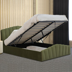 Lottie Ottoman Bed - Green / King