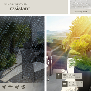 Rattan Garden Furniture Set 61 With Protective Cover by tectake