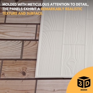 3D Wall Panels (96x48 cm) PVC Cladding Panel Wooden Design by NOVECRAFTO