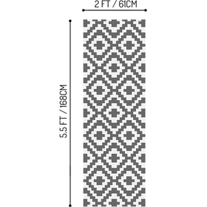 Outdoor Rug for Garden, Decking and Patio - Waterproof - Grey Geometric by Valiant