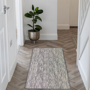Broken Stripe Washable Runner - Grey