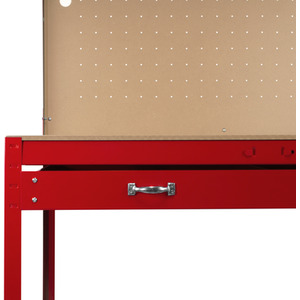 Workbench with Pegboard, Drawer and Light - Red by Monster Racking