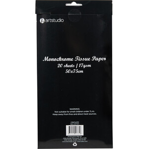 Art Studio Monochrome Tissue Paper by Art Studio