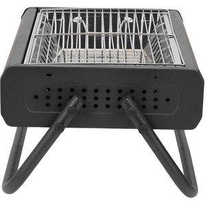 Portable Foldable Charcoal Grill - Black by Livingandhome