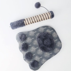 Cat Scratching Post Grey Scratch Tree with Ball - Grey by Nobleza