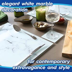 Rectangle Glass Chopping Board - White / 30cm by Harbour Housewares