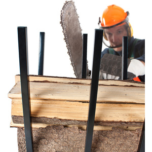 Sawhorse - steel log saw, with locking bracket, height-adjustable feet - Black by tectake