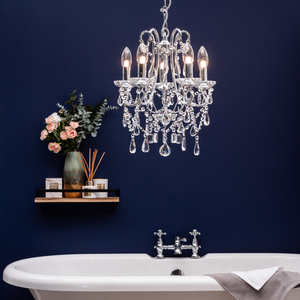 Anya 5 Light Bathroom Small Chandelier - Chrome by Litecraft