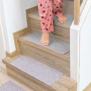 14PCS Non-slip Staircase Step Carpet Floor Protection - Light Grey by Livingandhome