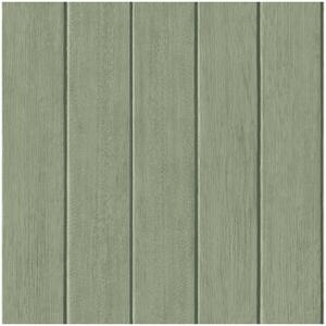 Painted Wood Panel Effect Wallpaper Wooden Planks - Green by Fine Decor
