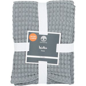 Walton Waffle Large Throw - Silver
