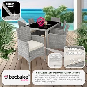 Rattan Garden Furniture Set 61 With Protective Cover by tectake