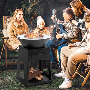 Fire Pit Fire Bowl - Black by Costway