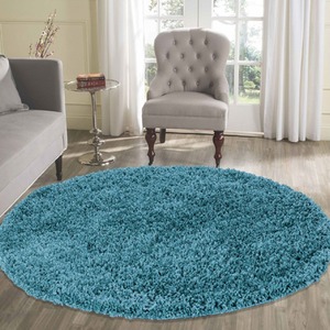 Abaseen Round Shaggy Rug Rectangular Soft Touch Thick Pile by Abaseen