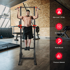 Multi-function Power Tower - Black by Costway