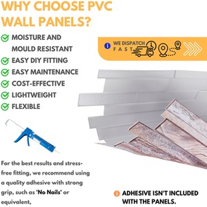 3D Wall Panels (96x48 cm) PVC Cladding Panel Rose Marble Stone Brick by NOVECRAFTO