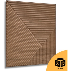 3D Wall Panels (50x50 cm) PVC Cladding Panel in Chevron Line Design by NOVECRAFTO