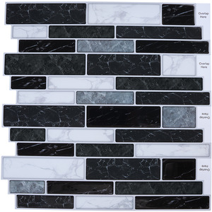 10Pcs Marble Effect Tile Stickers by Livingandhome