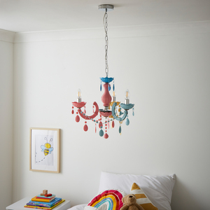 Glow Marie 3 Light Chandelier - Multi-Coloured by Litecraft