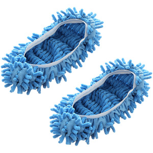 A Pair of Microfiber Cleaning Mop Slippers