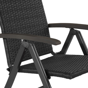 Garden Chair Canberra With Reclining Function - Black by tectake