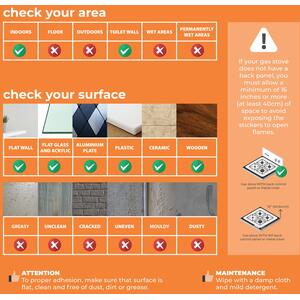 Glossy 3D Tile Stickers by WALPLUS