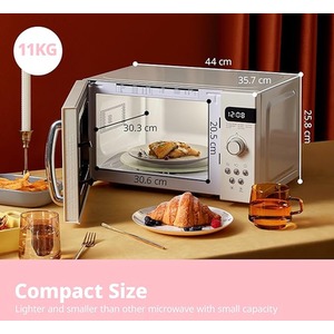 800W 20L Retro Microwave Oven with LED Display by Comfee
