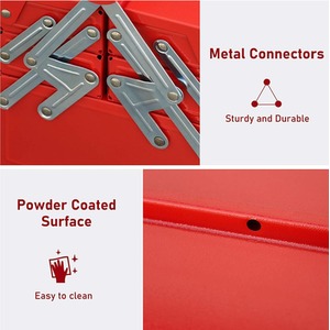 DURHAND 3 Tier Metal Tool box - Red / 34.5cm by DURHAND