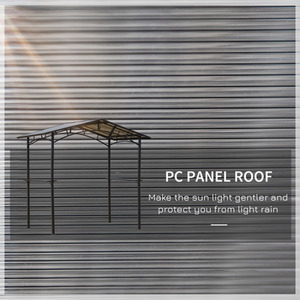 Outsunny 8ft x 5ft Outdoor BBQ Protective Gazebo Tent - Black by Outsunny